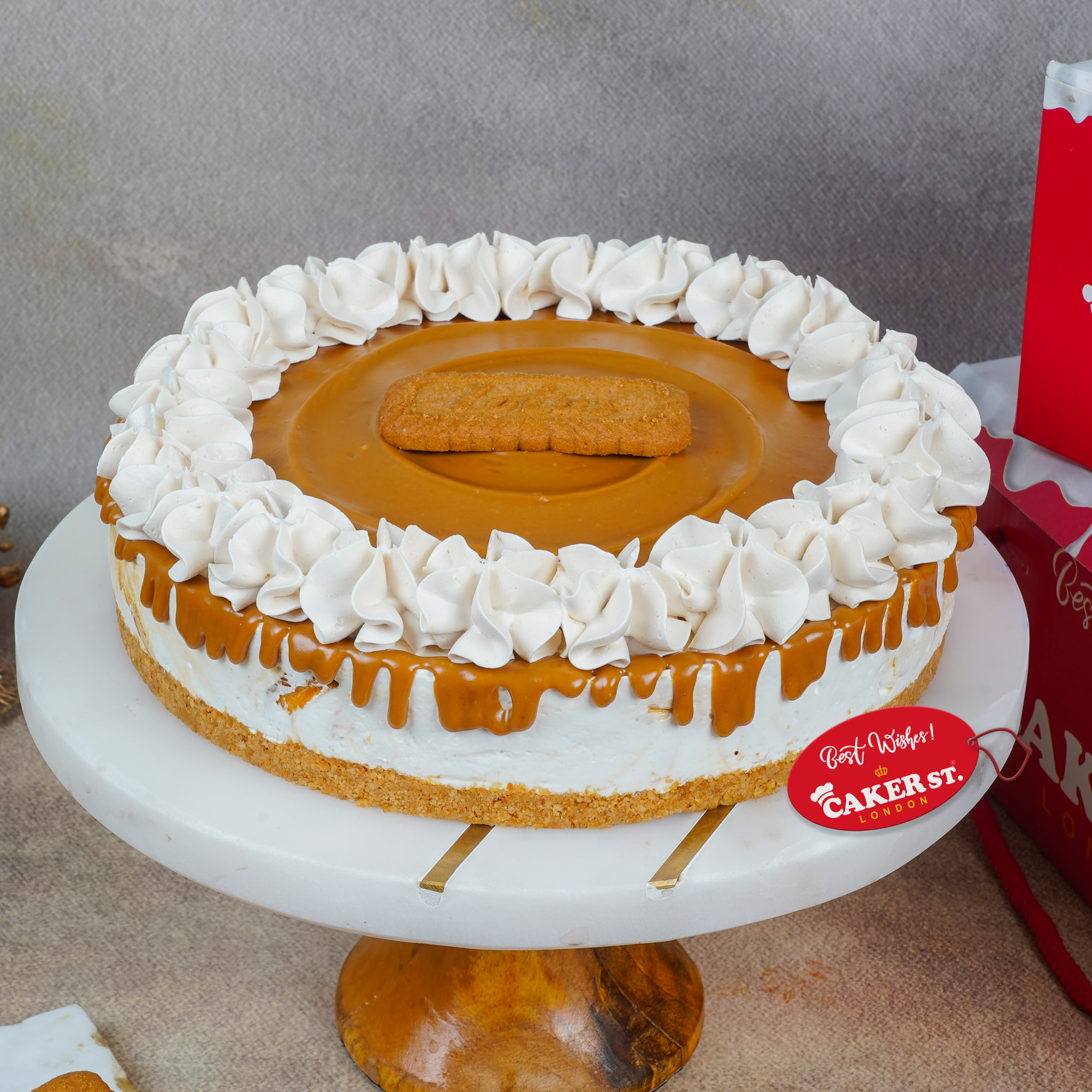 Lotus Biscoff Drip Birthday Cake