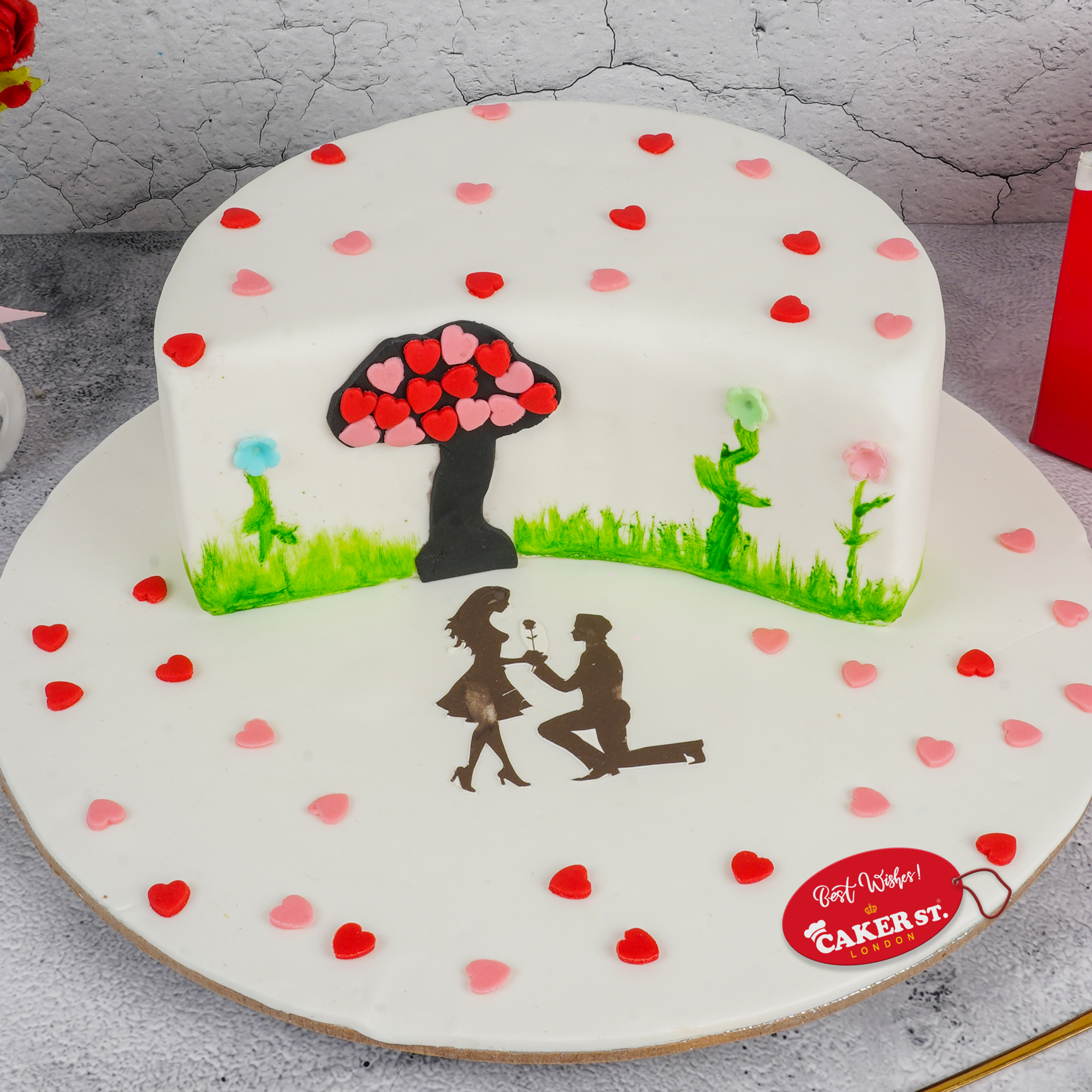 Happy Engagement Proposal Cake