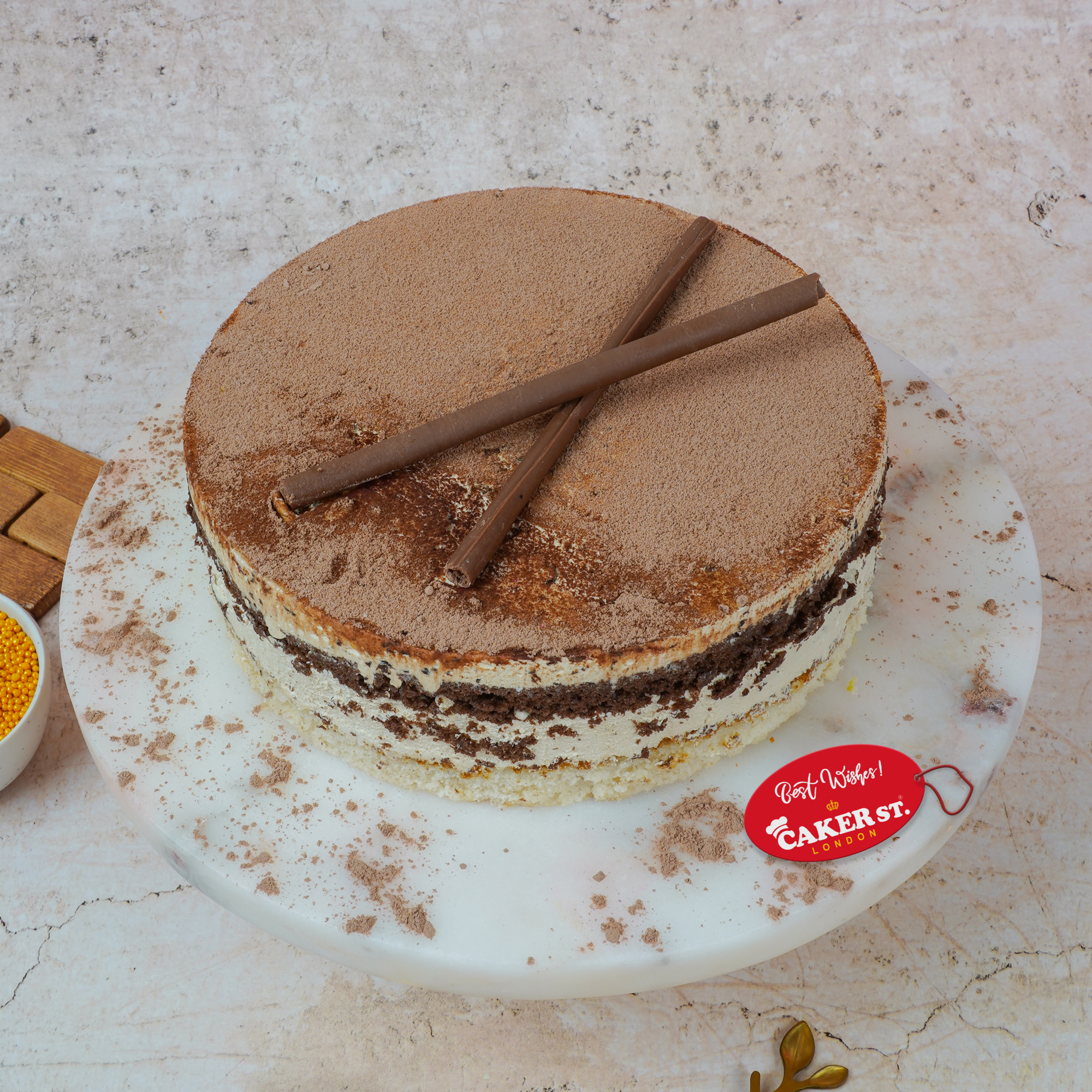 Classic Tiramisu Birthday Cake