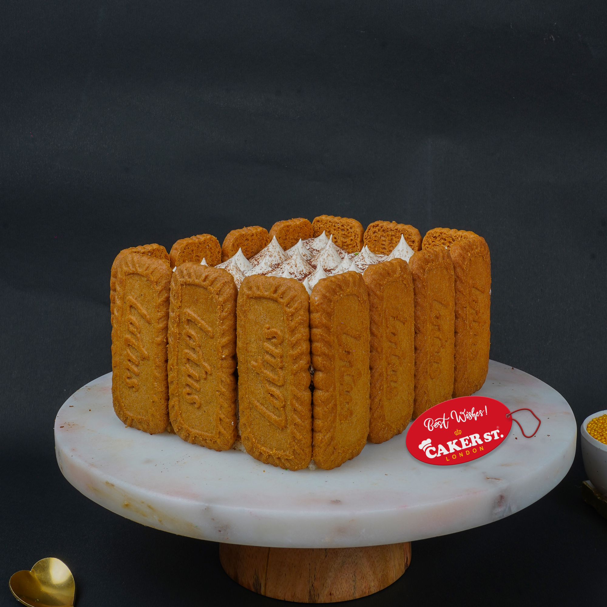 Fresh Cream Biscuit Birthday Cake