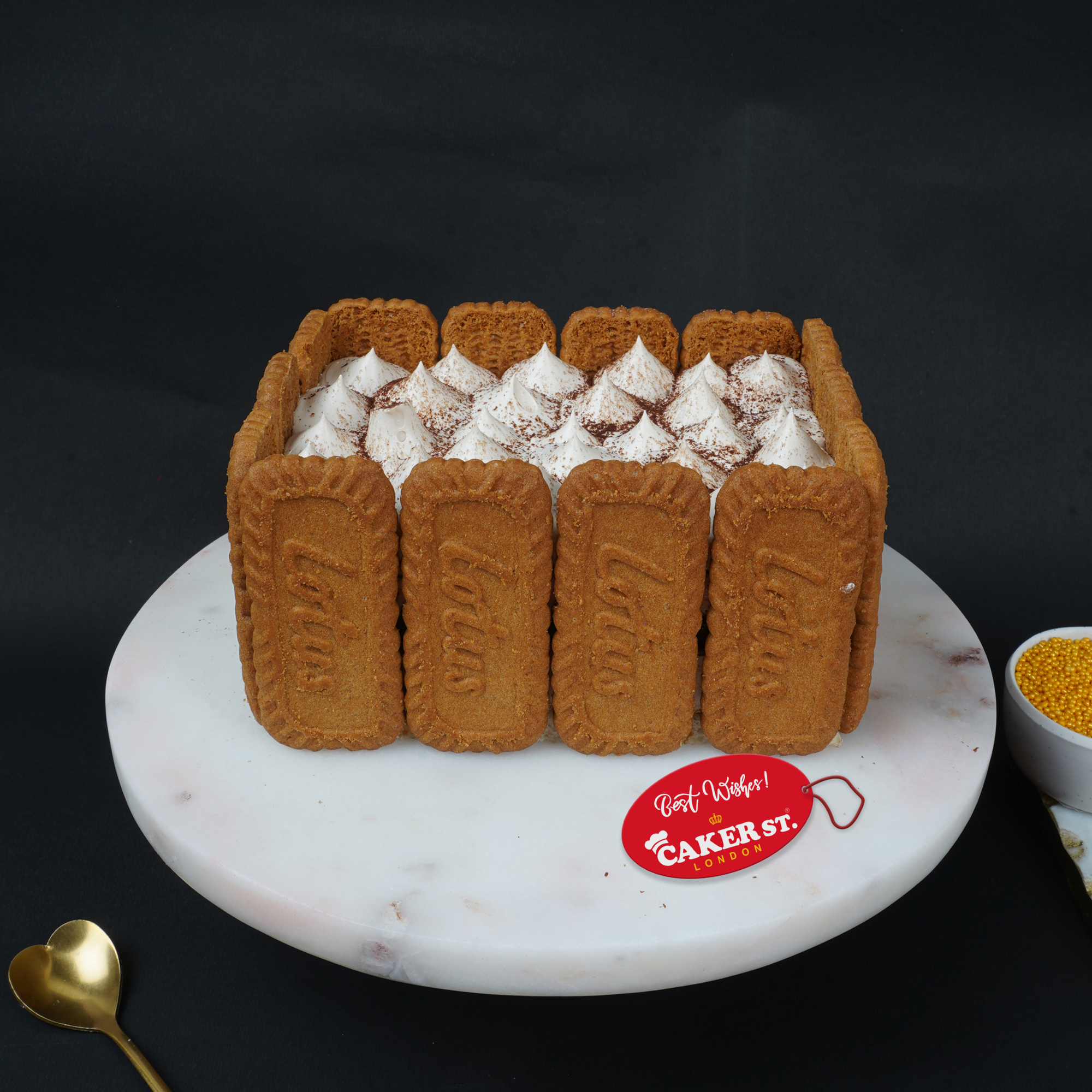 Fresh Cream Biscuit Birthday Cake