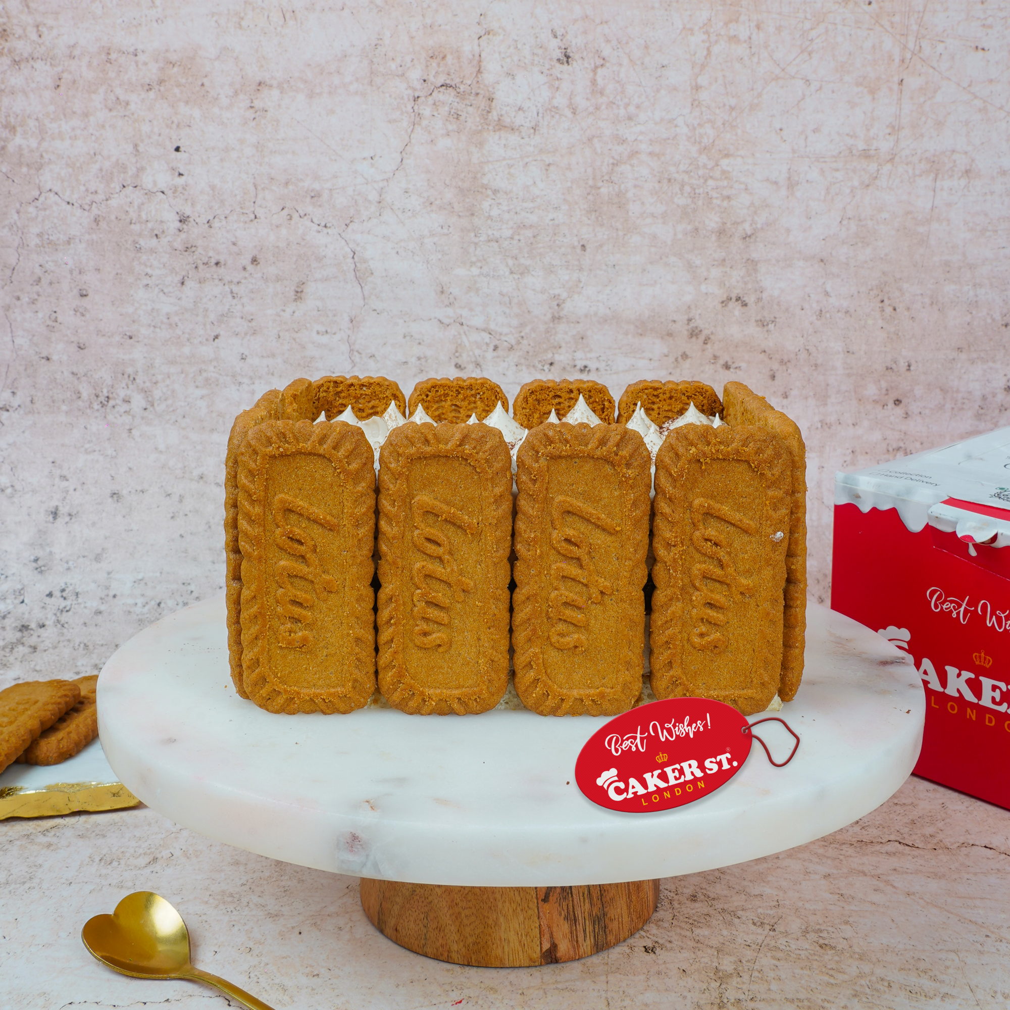 Fresh Cream Biscuit Birthday Cake