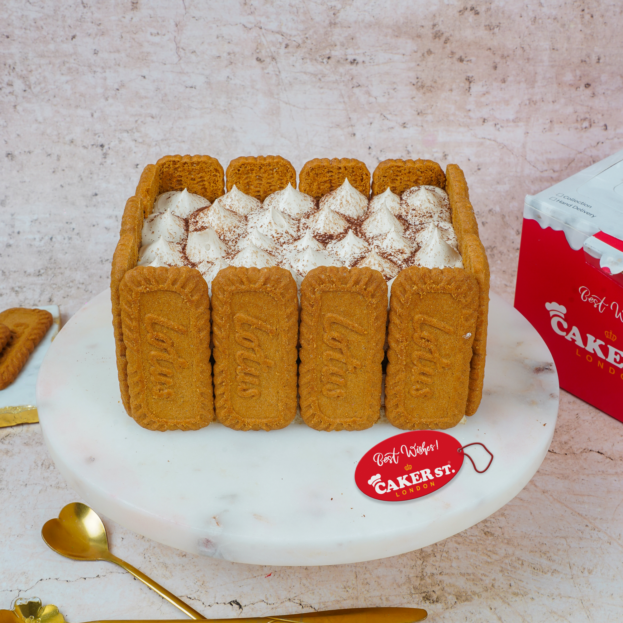 Fresh Cream Biscuit Birthday Cake