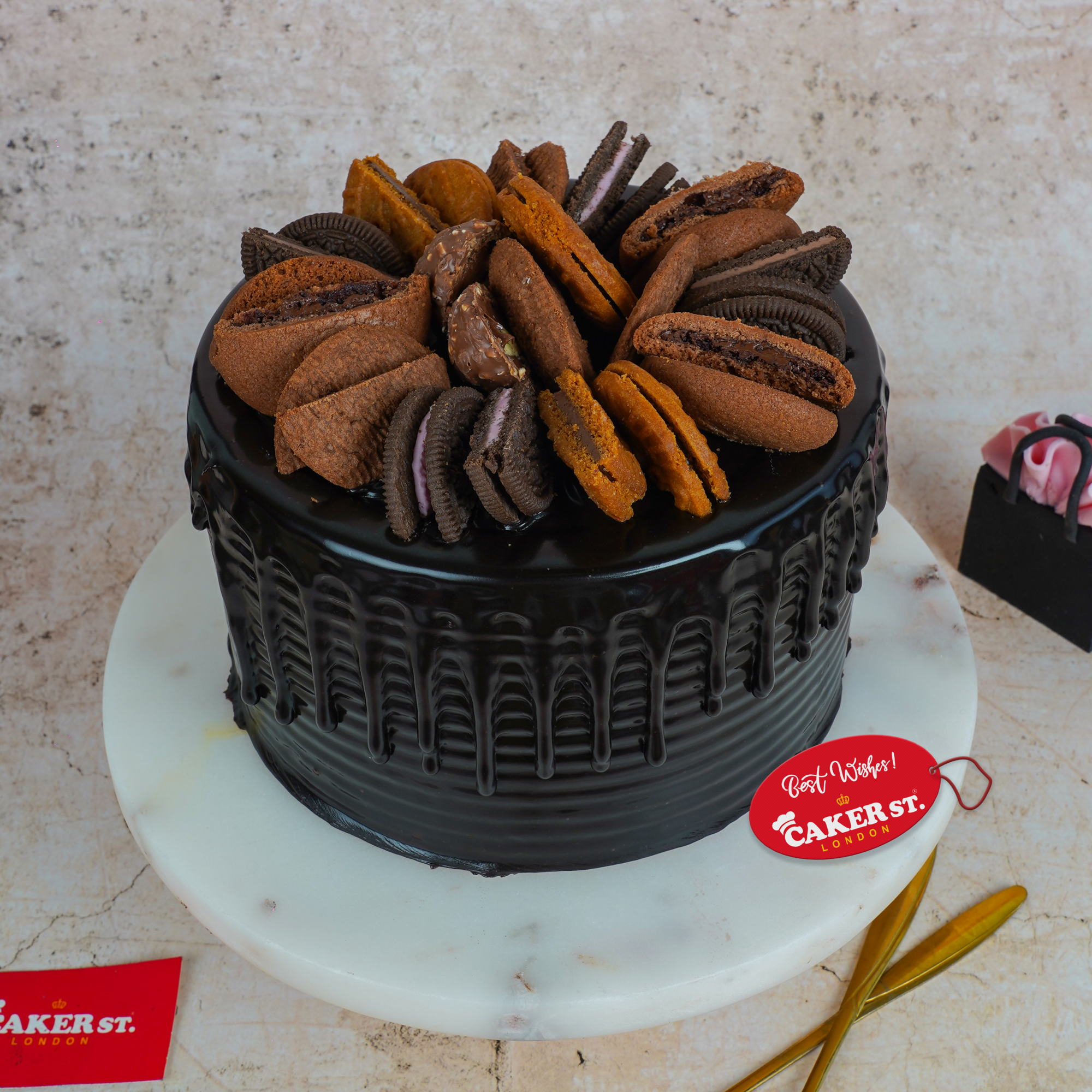 Chocolate Cookie Drip Birthday Cake