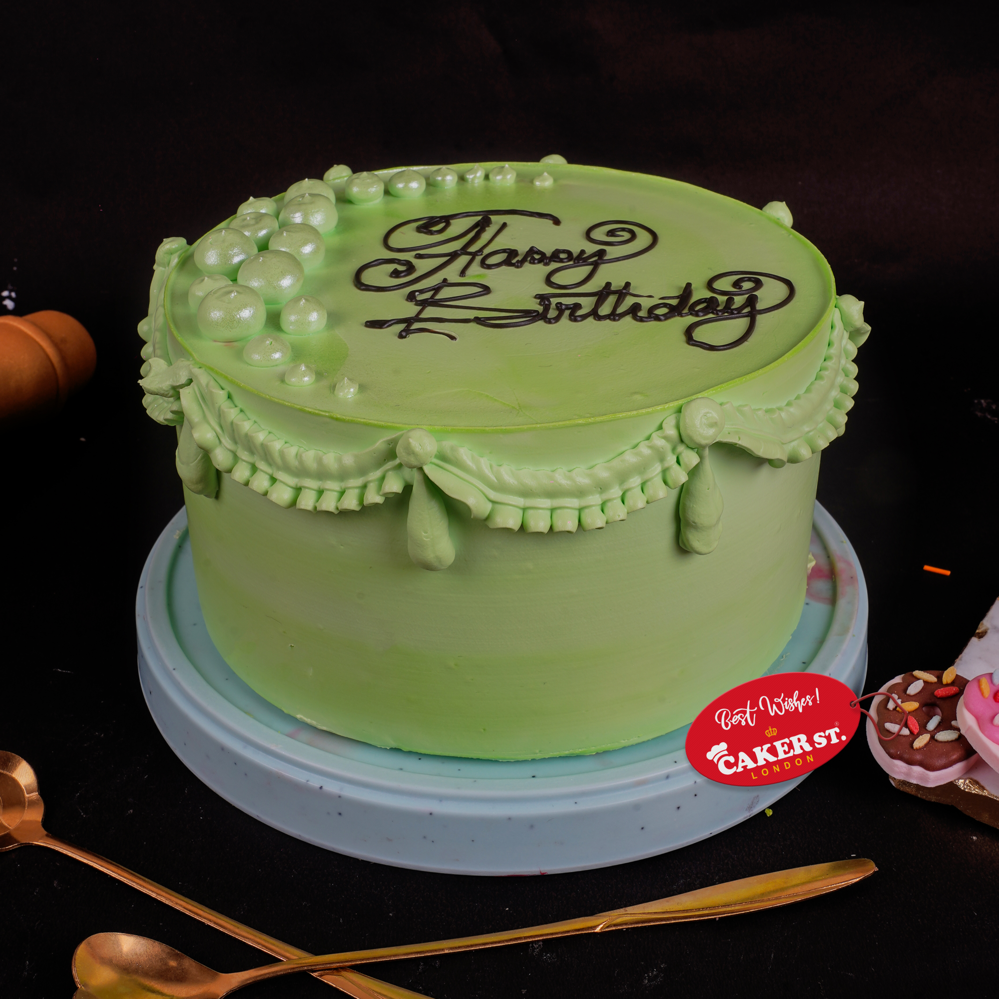 Elegant Pearl Draped Birthday Cake for Her
