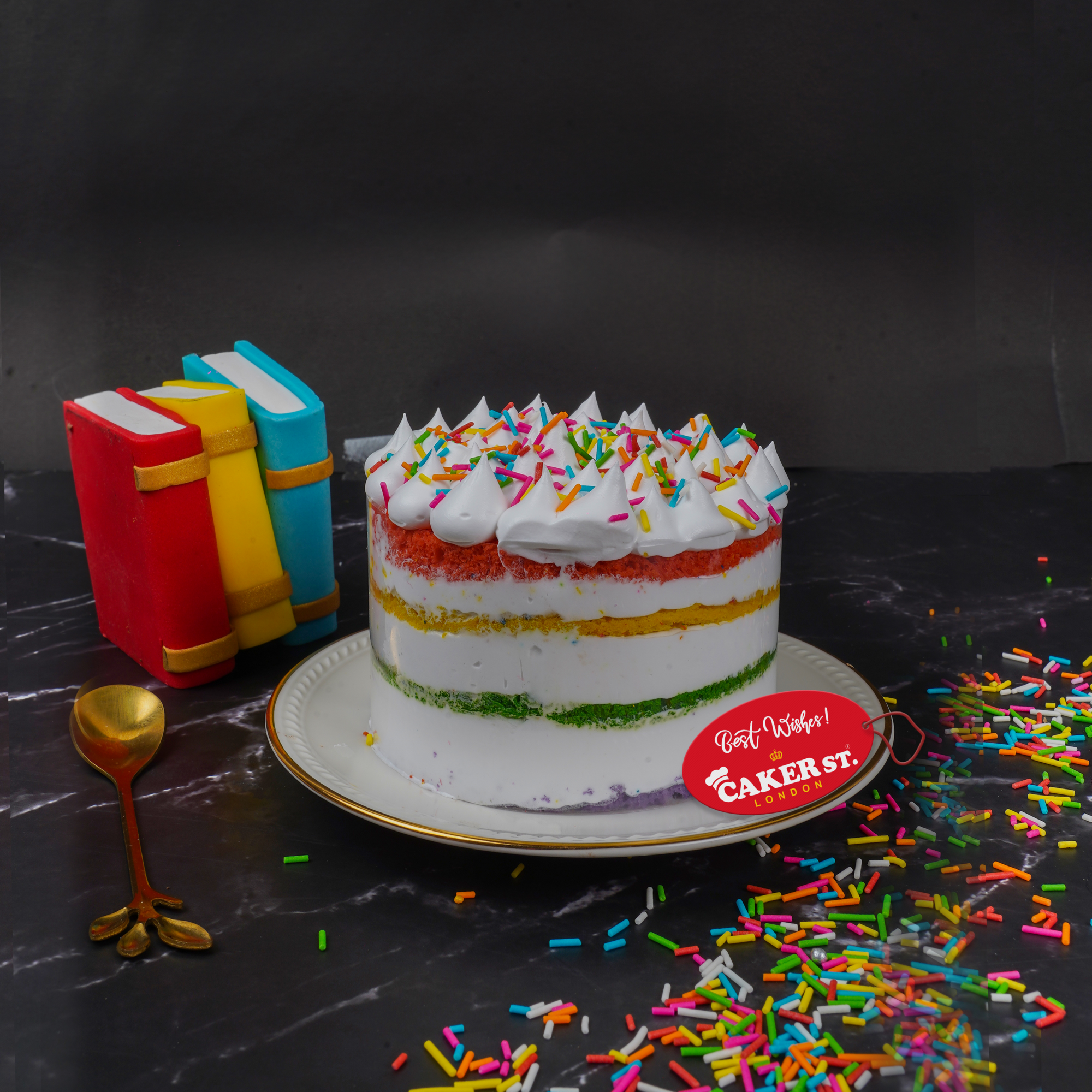 Rainbow Sprinkles Birthday Cake