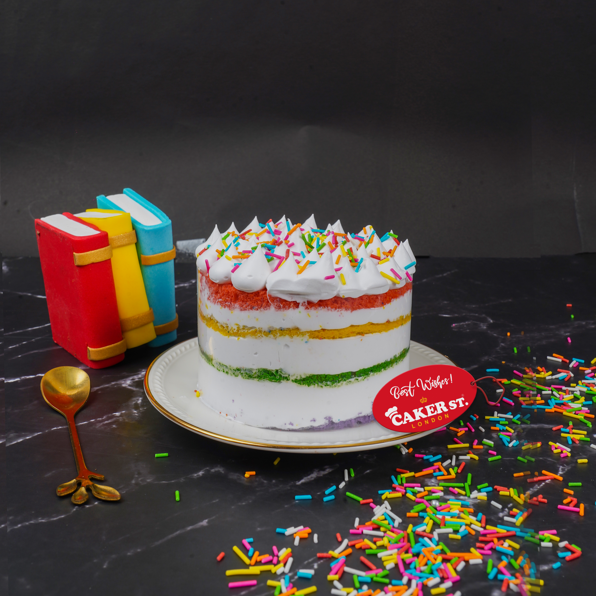 Rainbow Sprinkles Birthday Cake