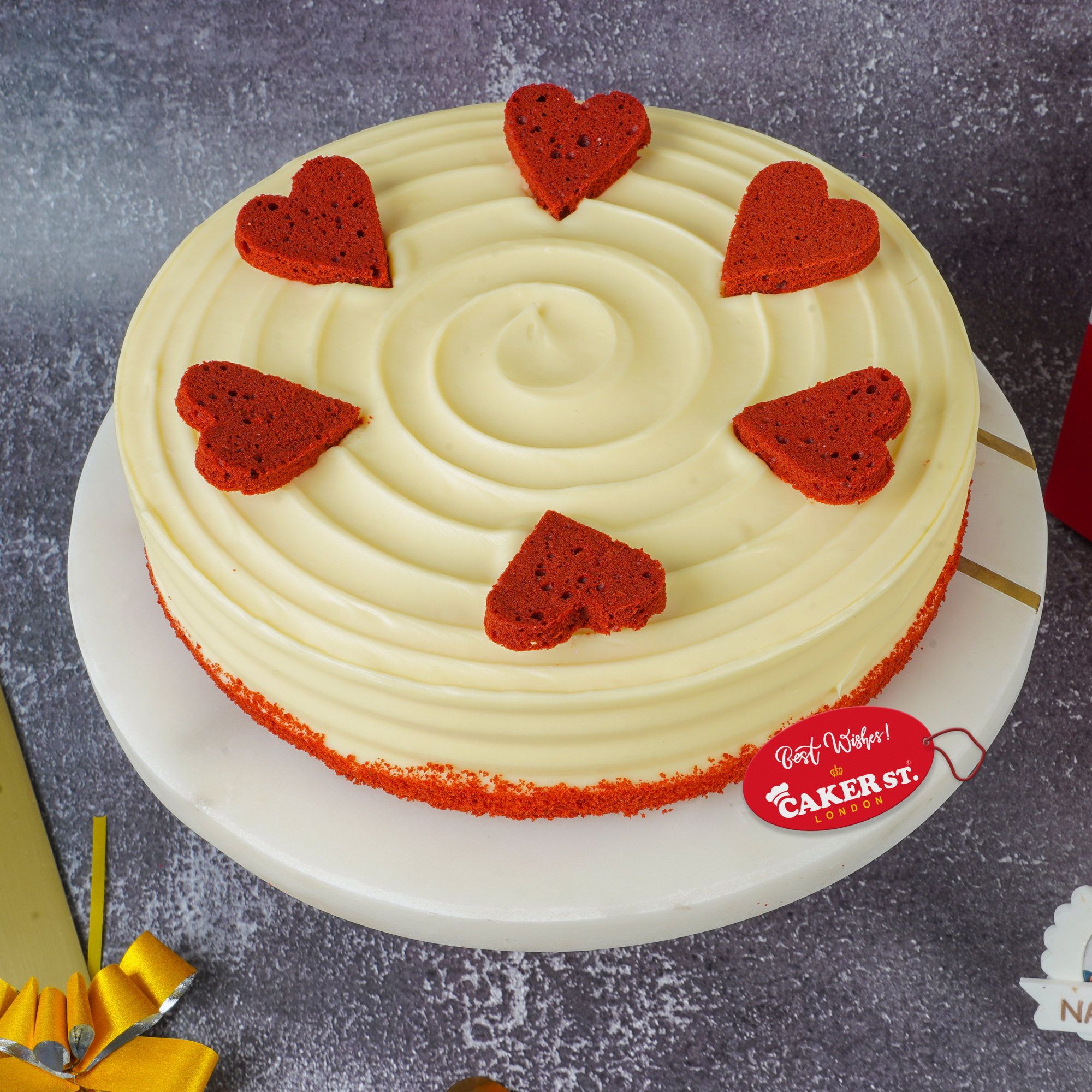 Red Heart Birthday Cake