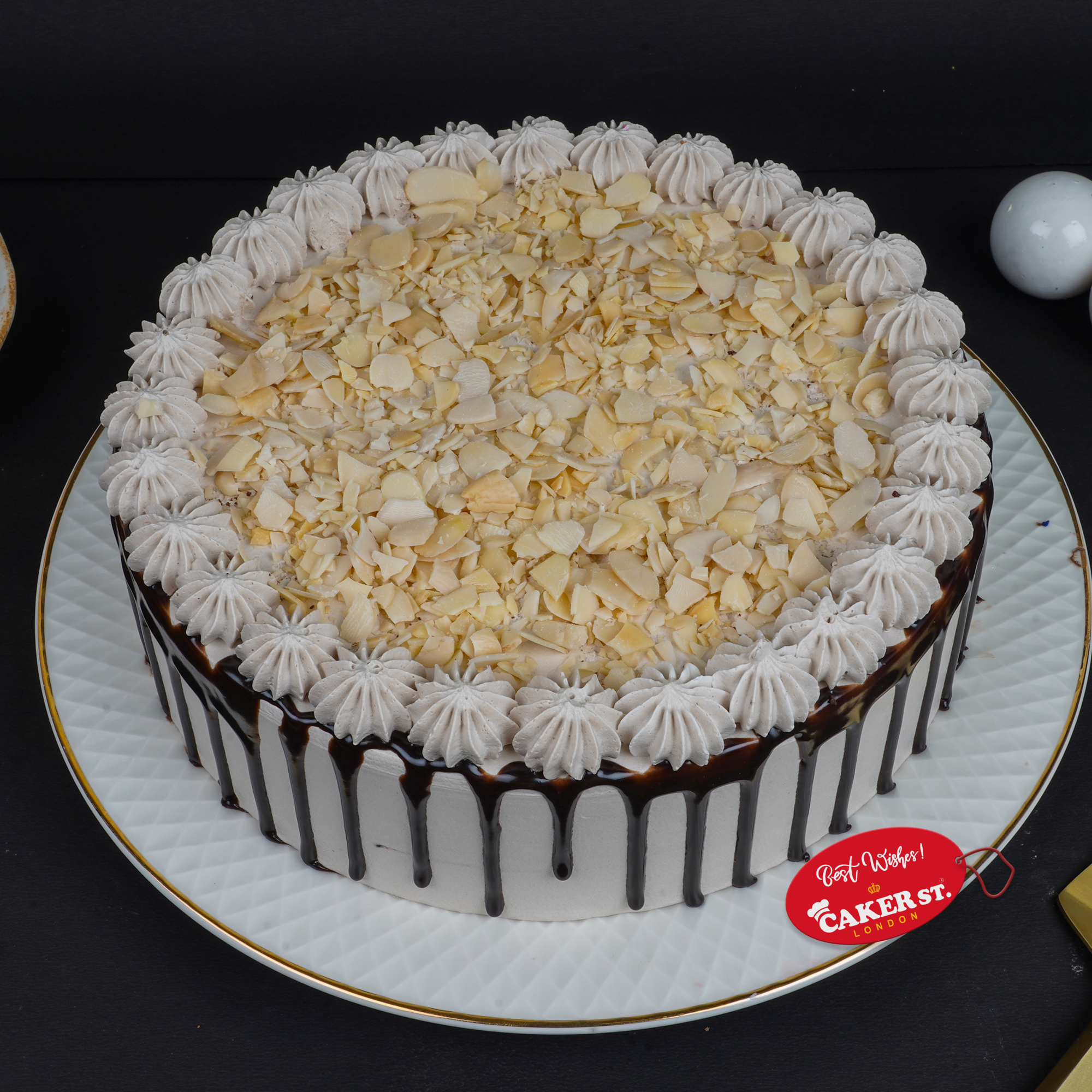 Almond Flake Drip Birthday Cake