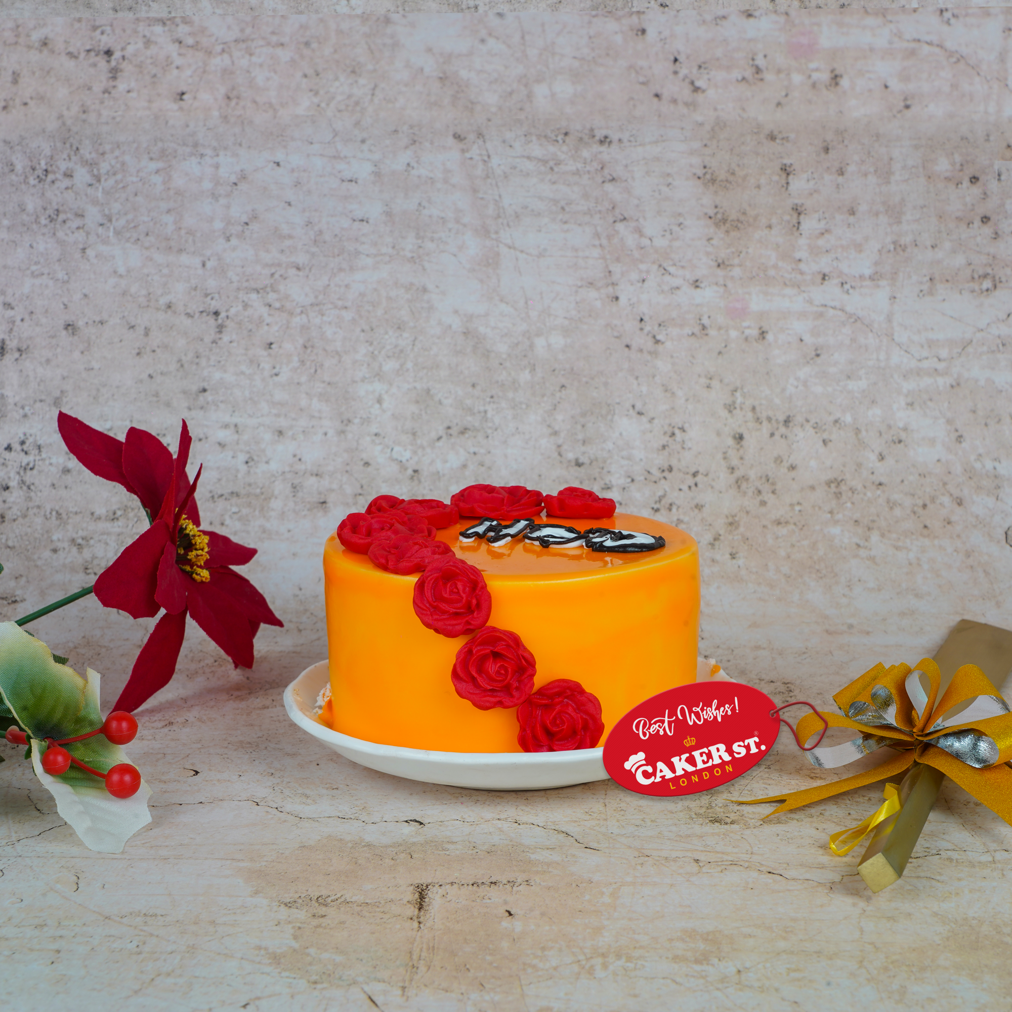 Elegant Floral Birthday Cake for Her