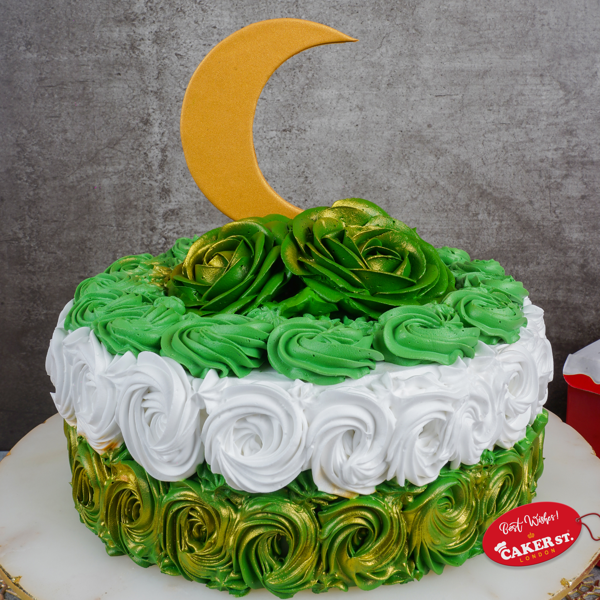 Eid Mubarak Crescent Moon Celebration Cake