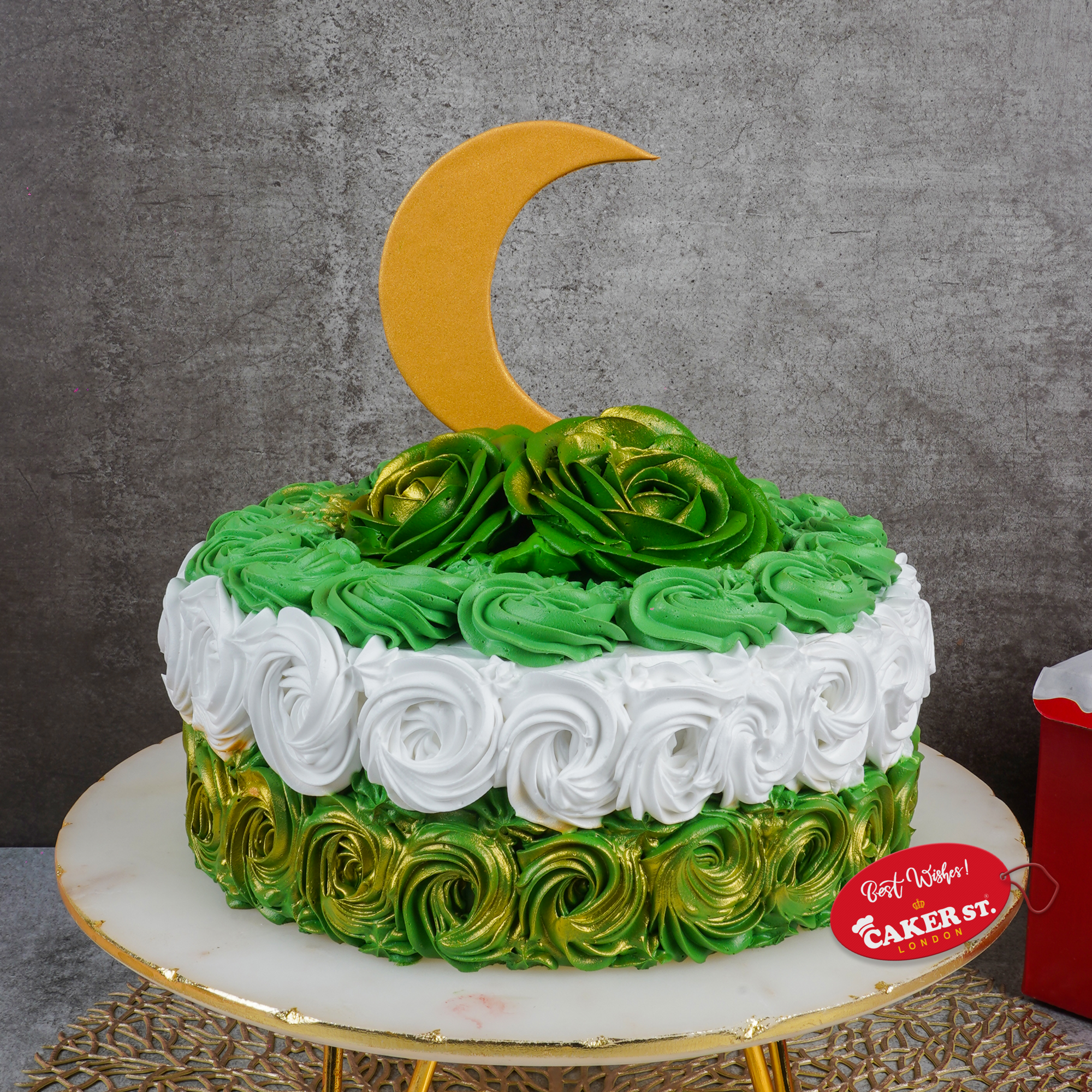 Eid Mubarak Crescent Moon Celebration Cake
