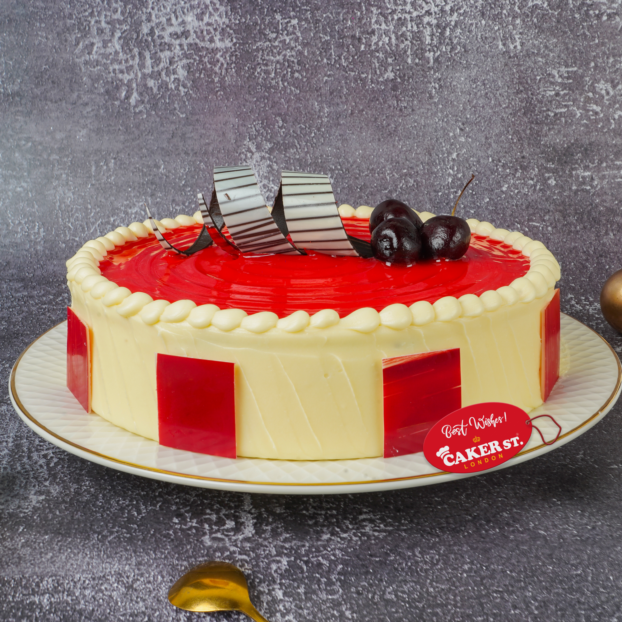 Cherry Glaze Birthday Cake