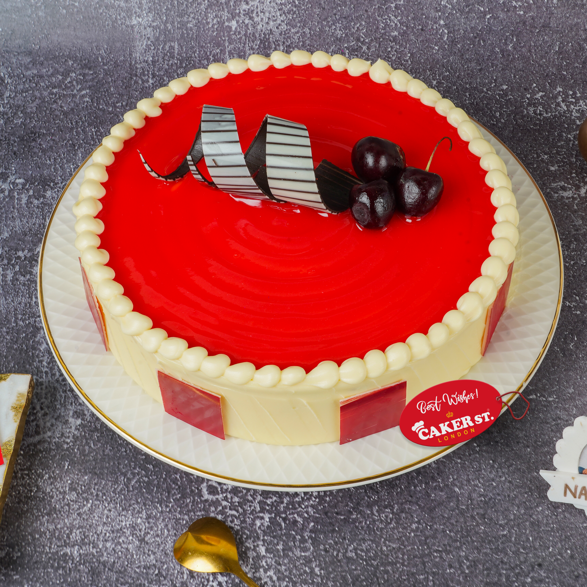 Cherry Glaze Birthday Cake