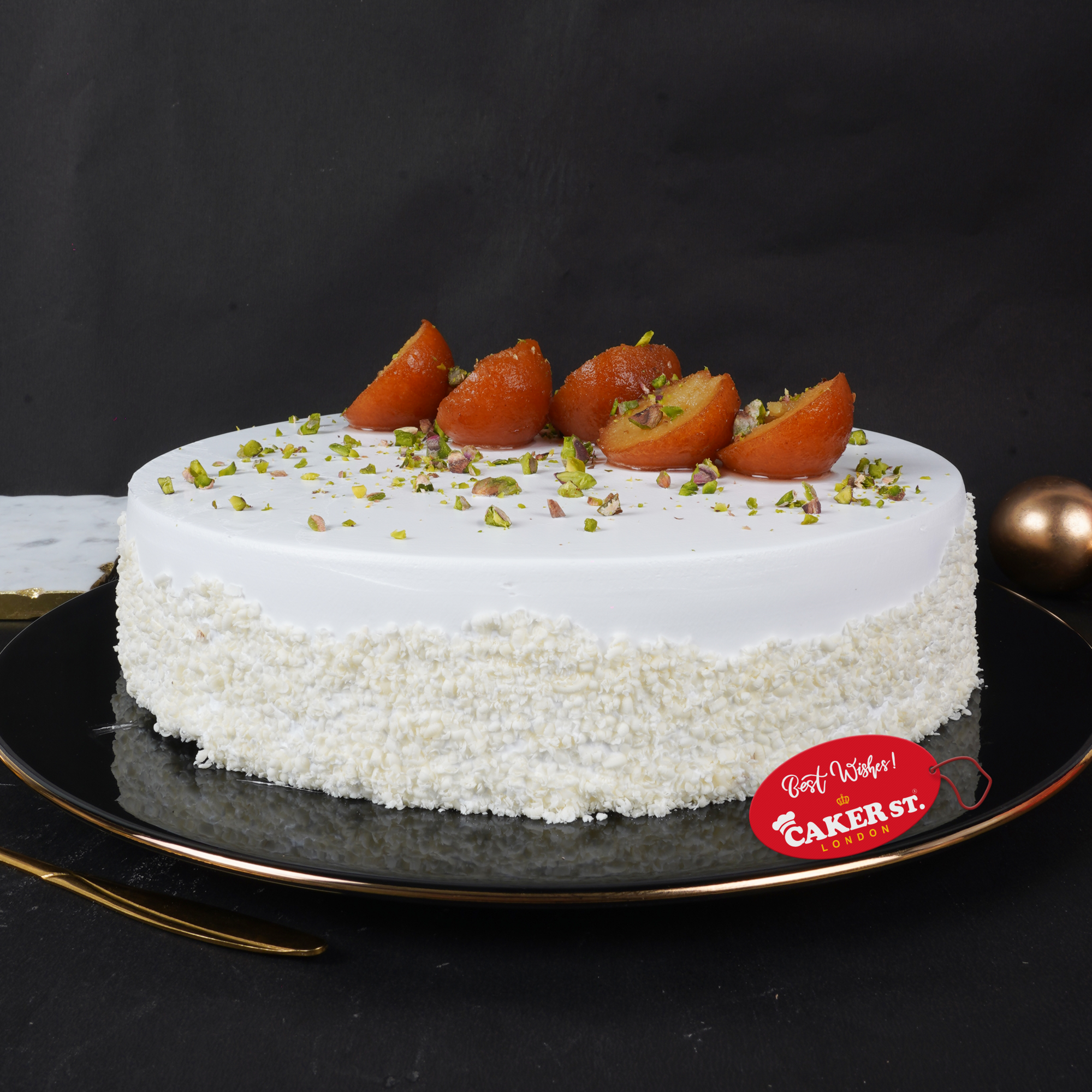 Indian Design Gulab Jamun Celebration Cake