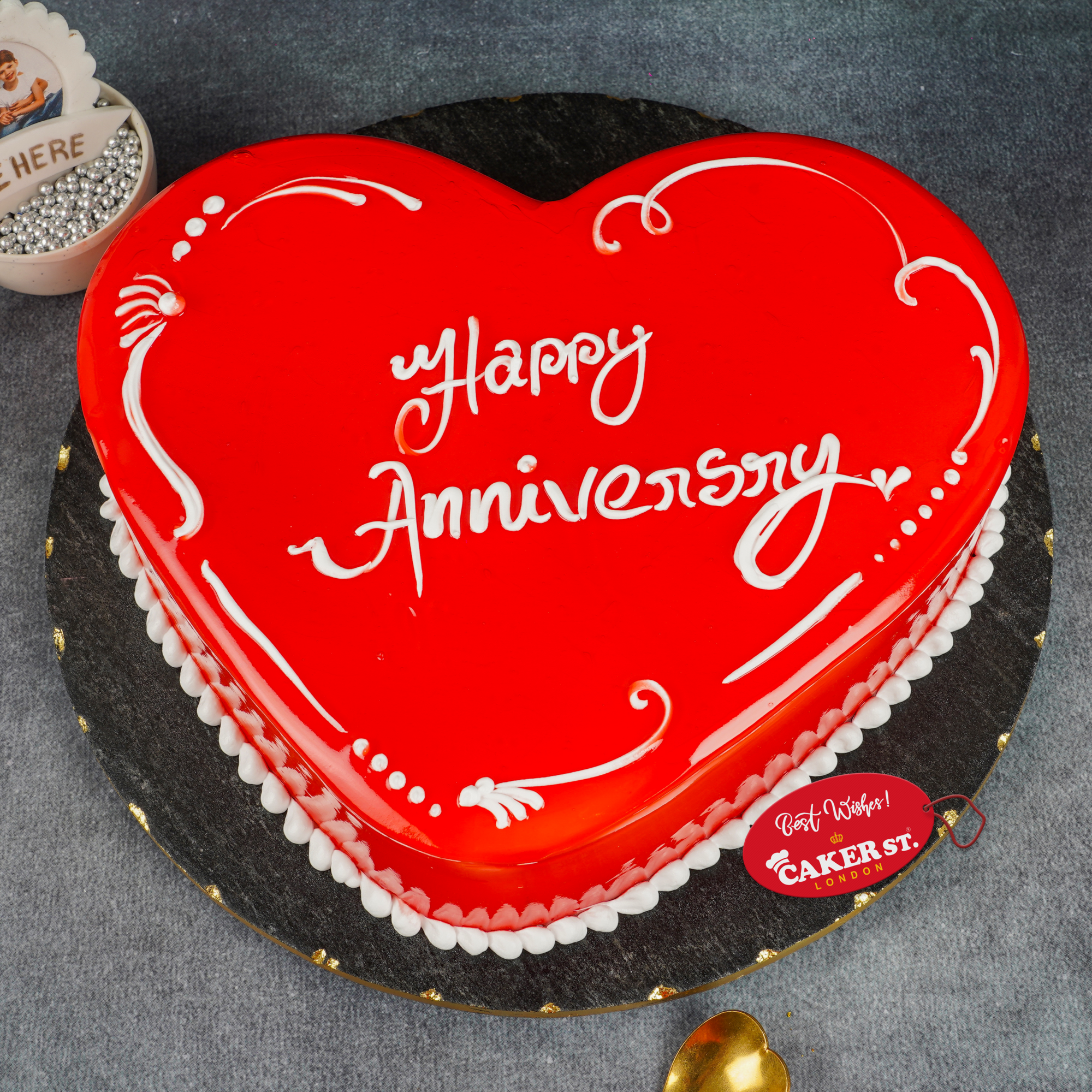 Heart Anniversary Cake