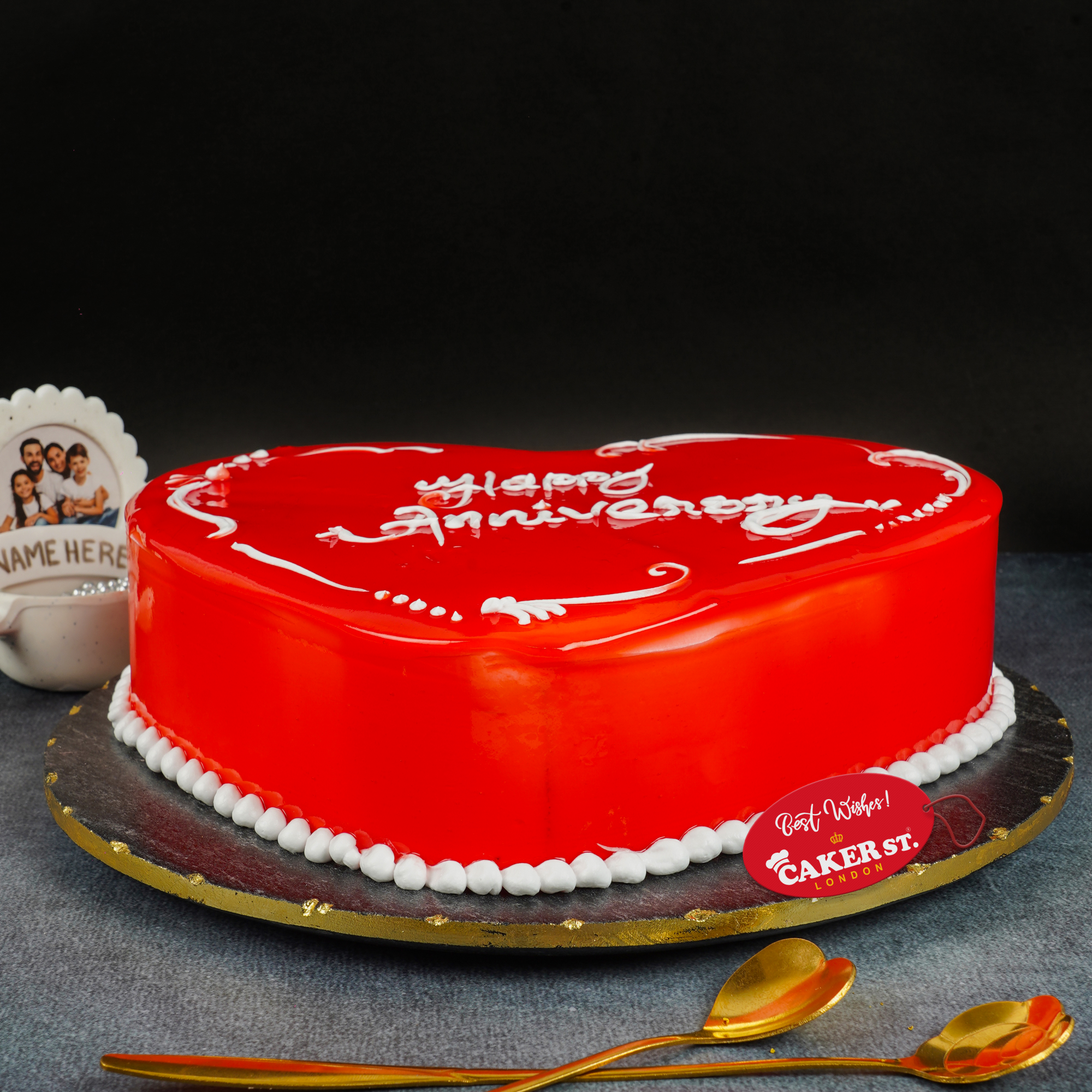 Heart Anniversary Cake
