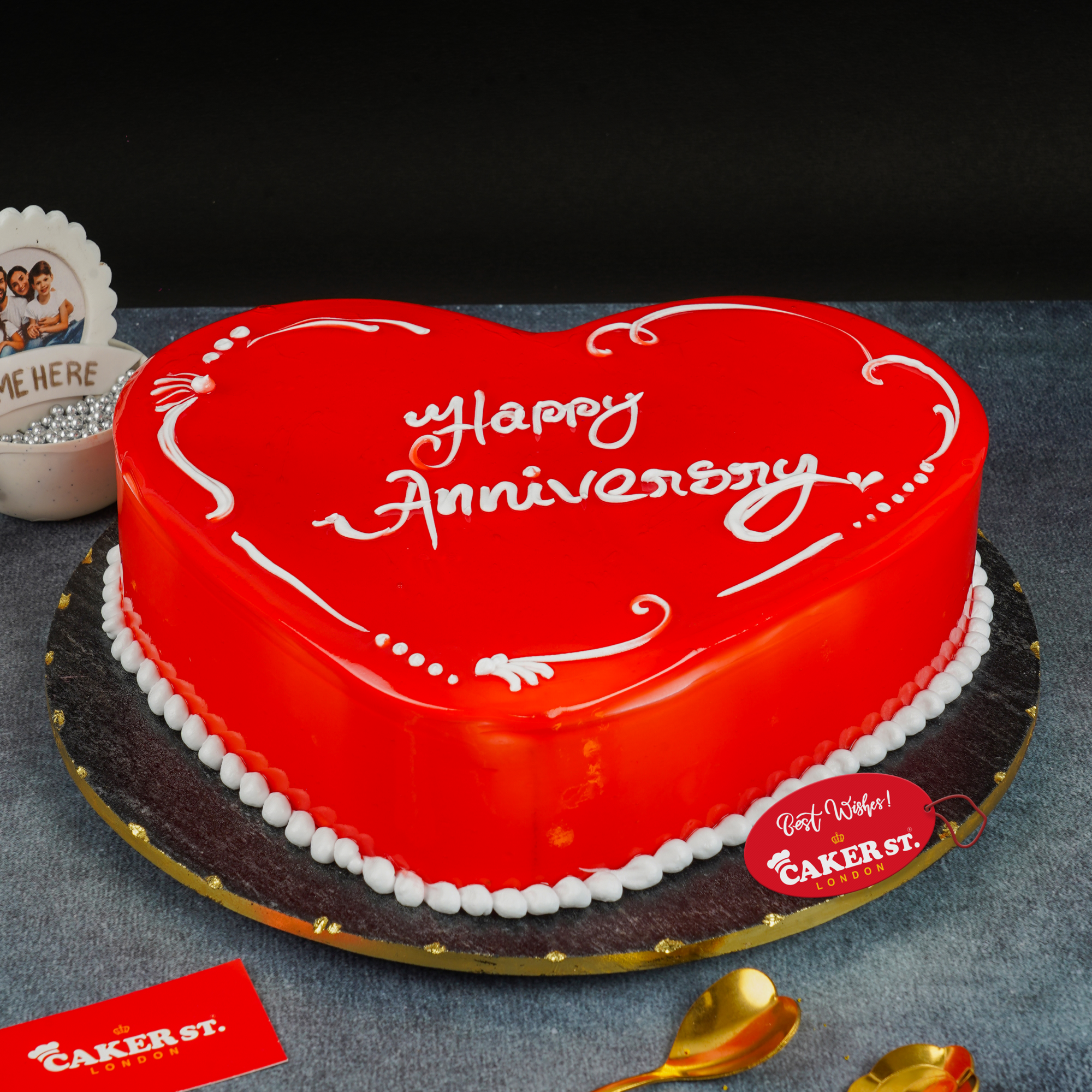 Heart Anniversary Cake