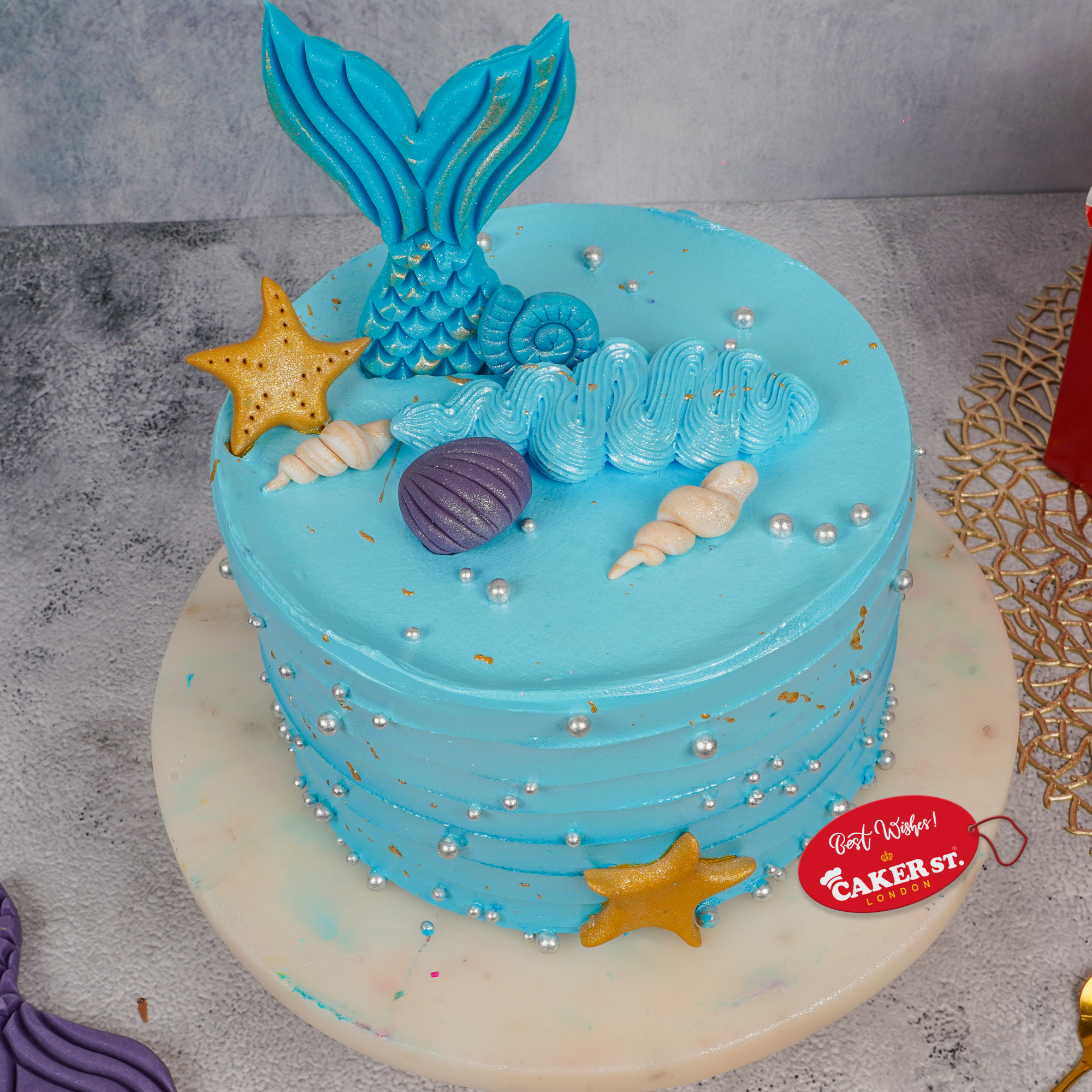 Mermaid Theme Birthday Cake for Girls