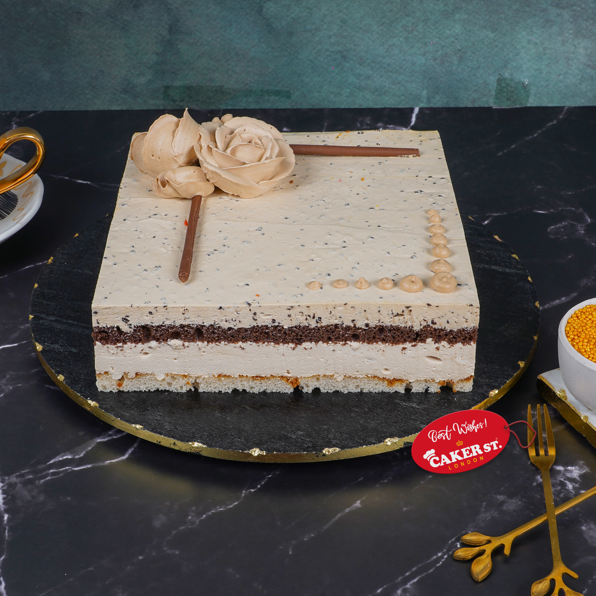 Elegant Floral Birthday Cake for Her