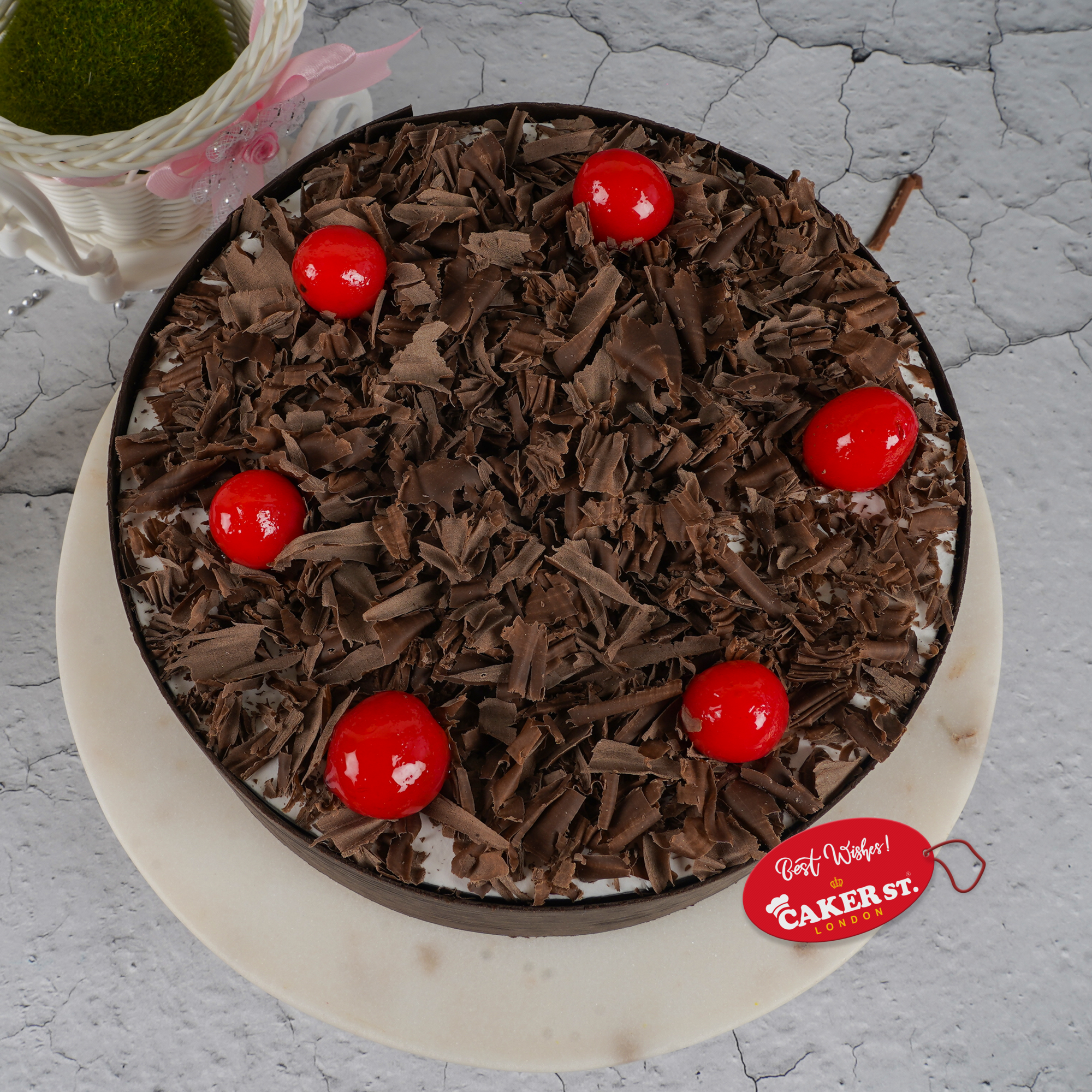 Classic Chocolate Birthday Cake with Cherries