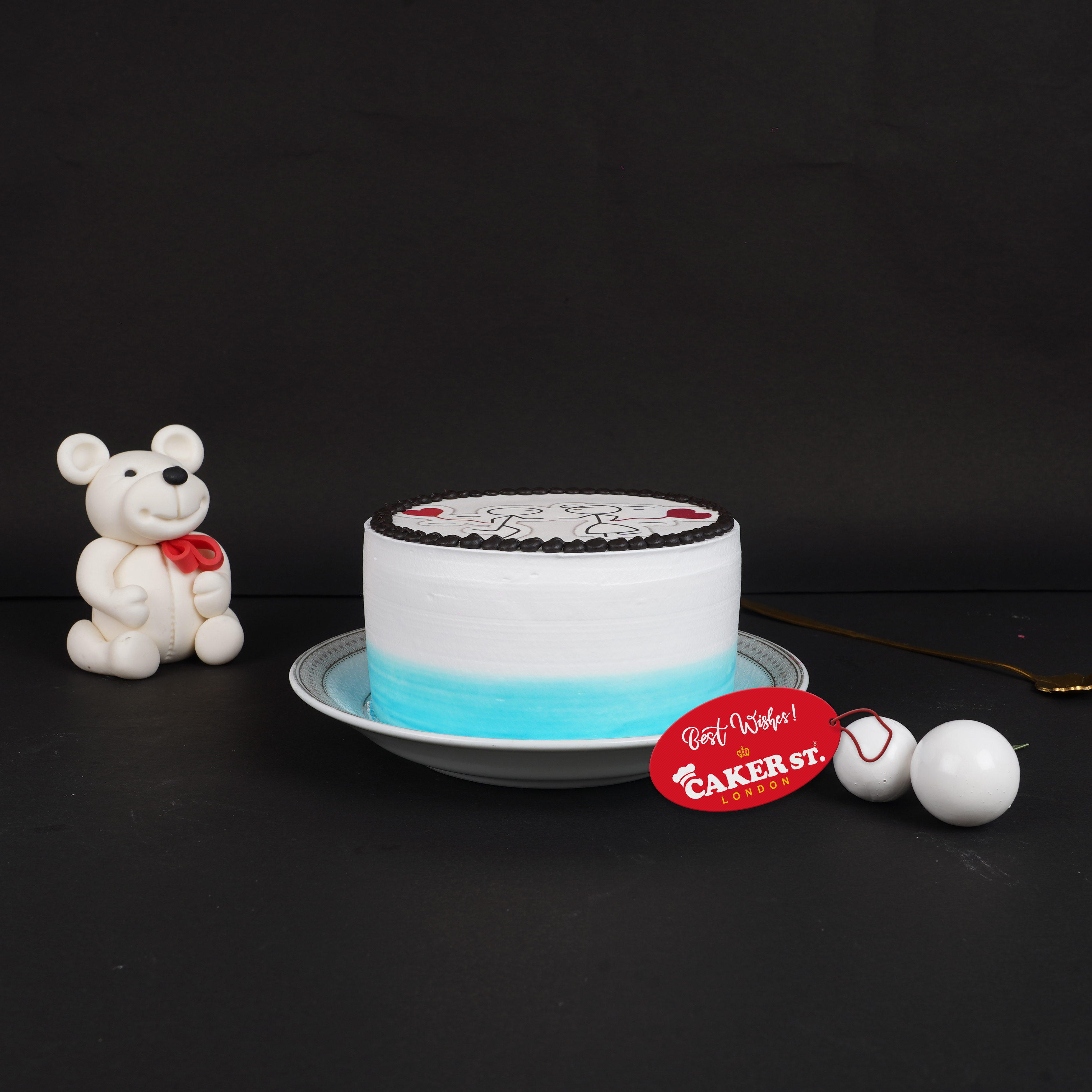 Romantic Couple Anniversary Cake