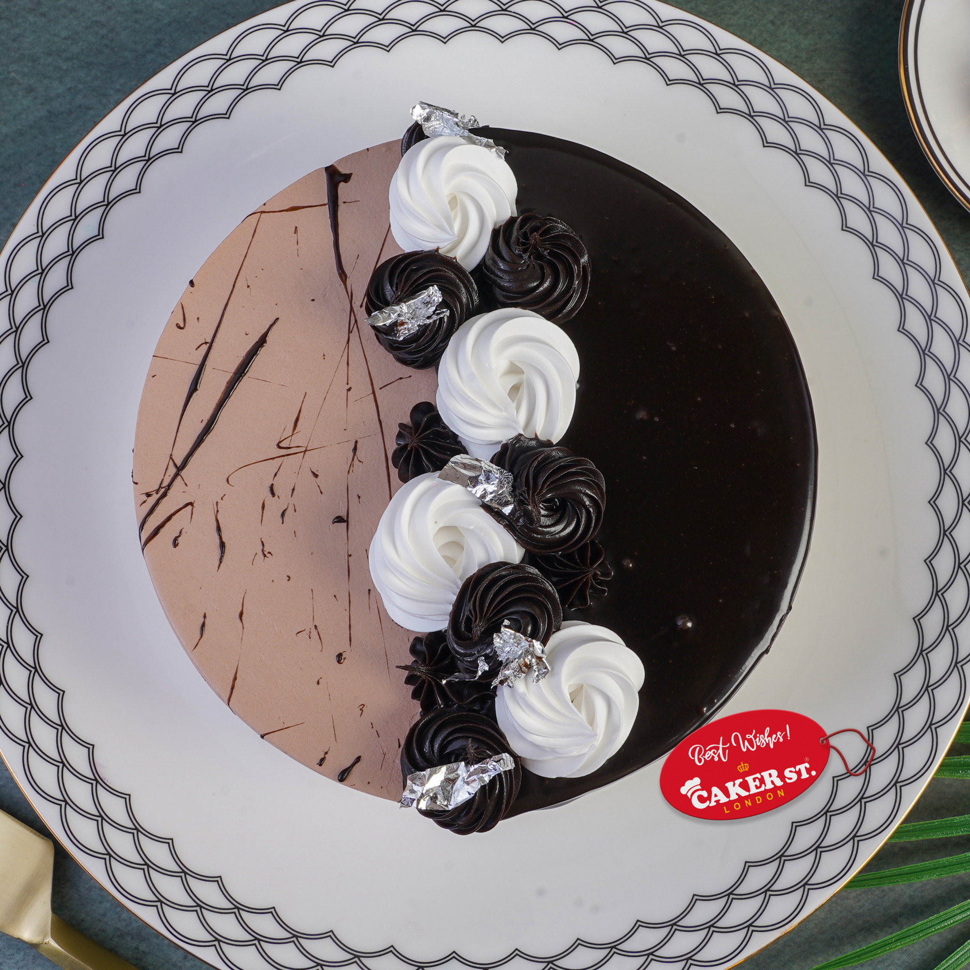 Two-Tone Chocolate Celebration Cake