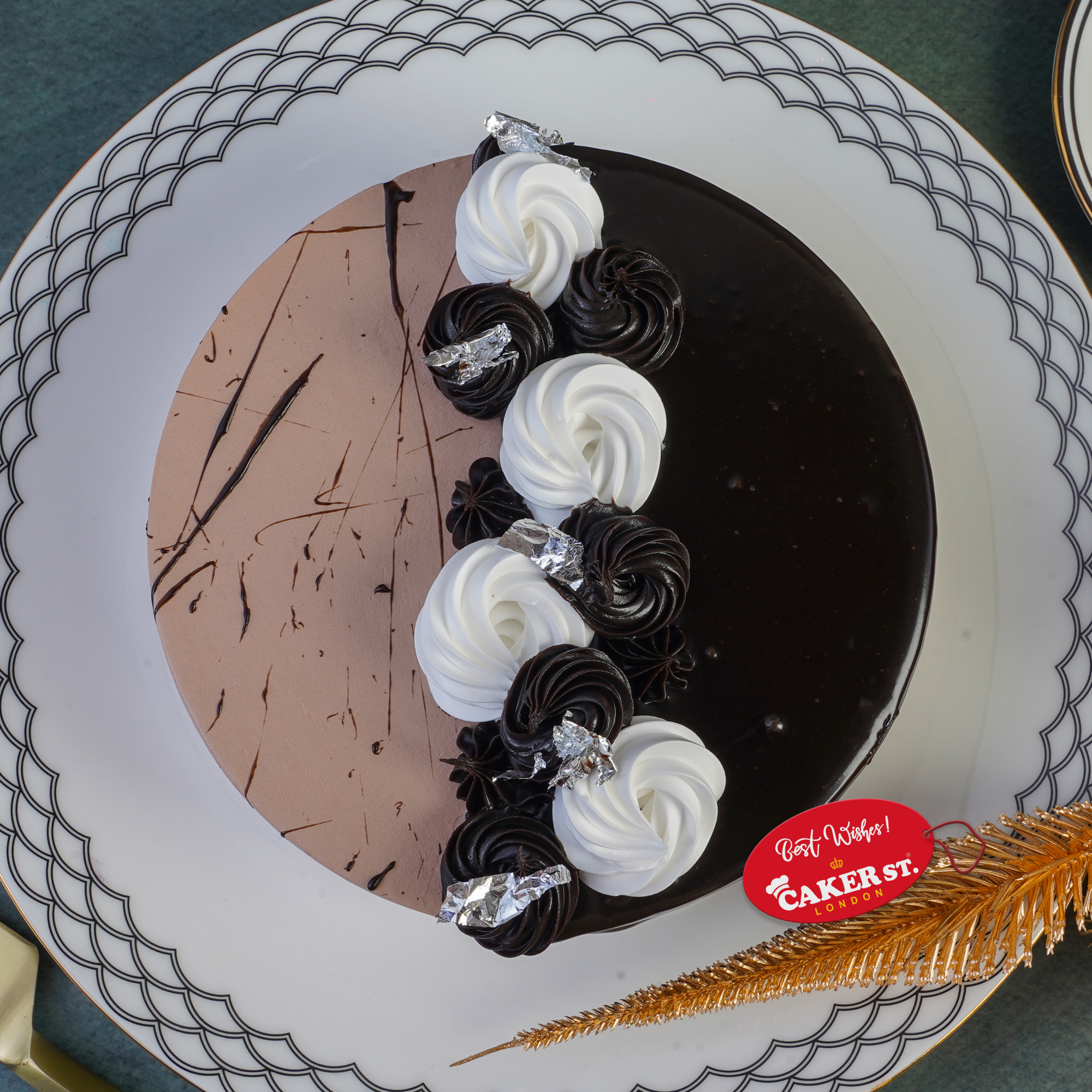 Two-Tone Chocolate Celebration Cake