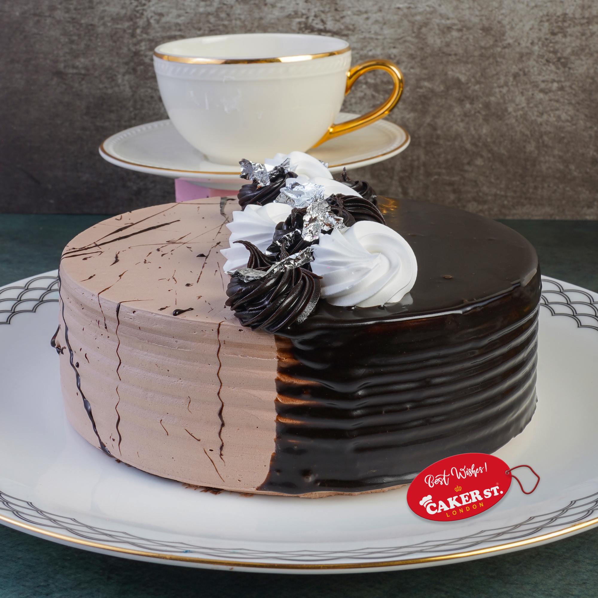 Two-Tone Chocolate Celebration Cake