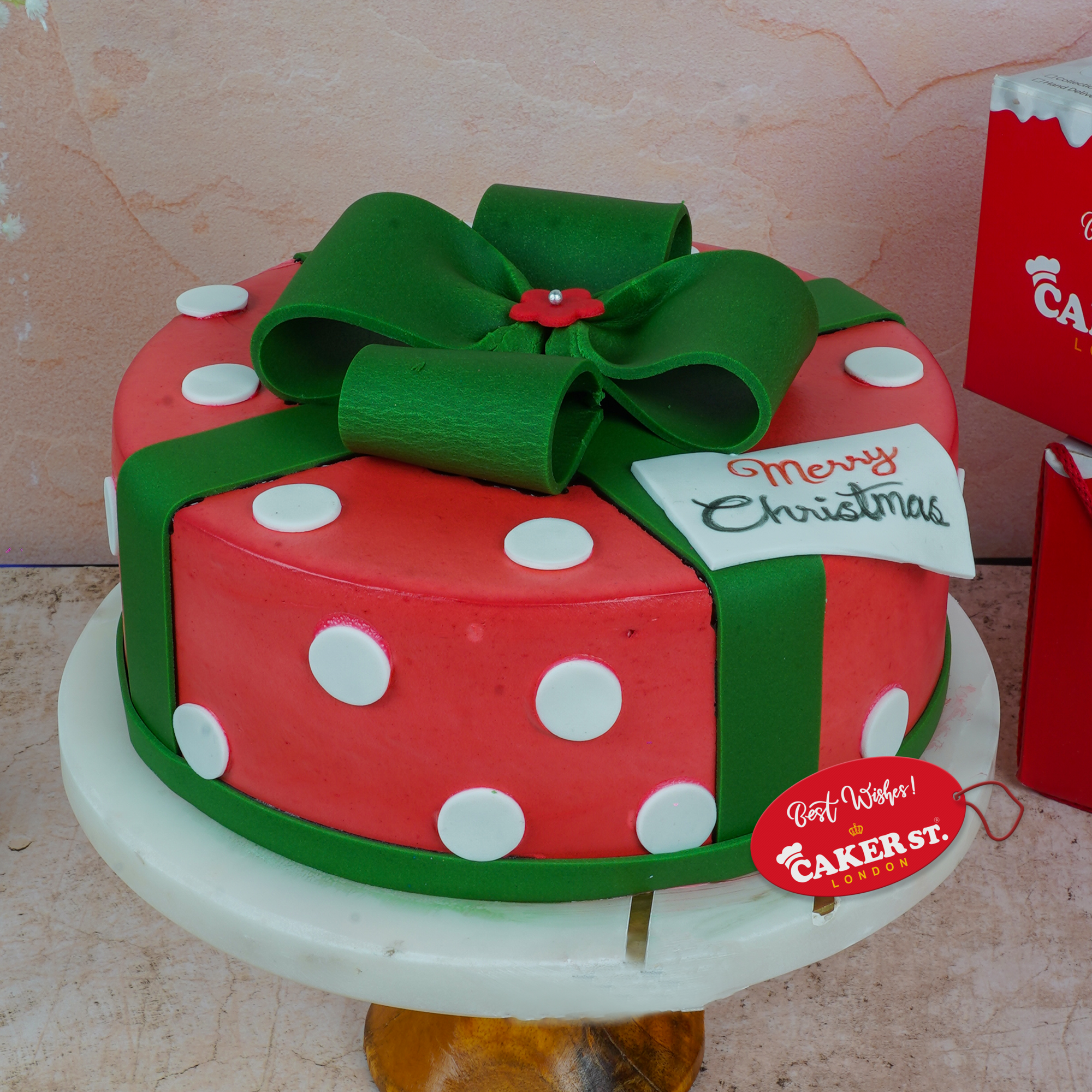 Christmas Gift Box Cake | Festive Holiday Cake