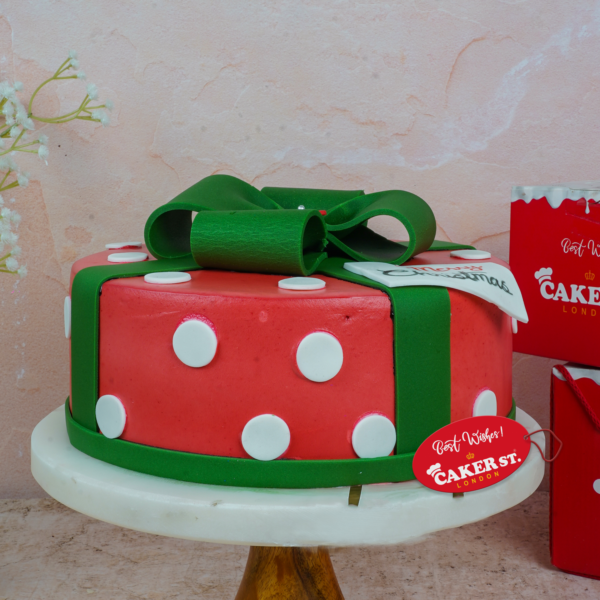 Christmas Gift Box Cake | Festive Holiday Cake