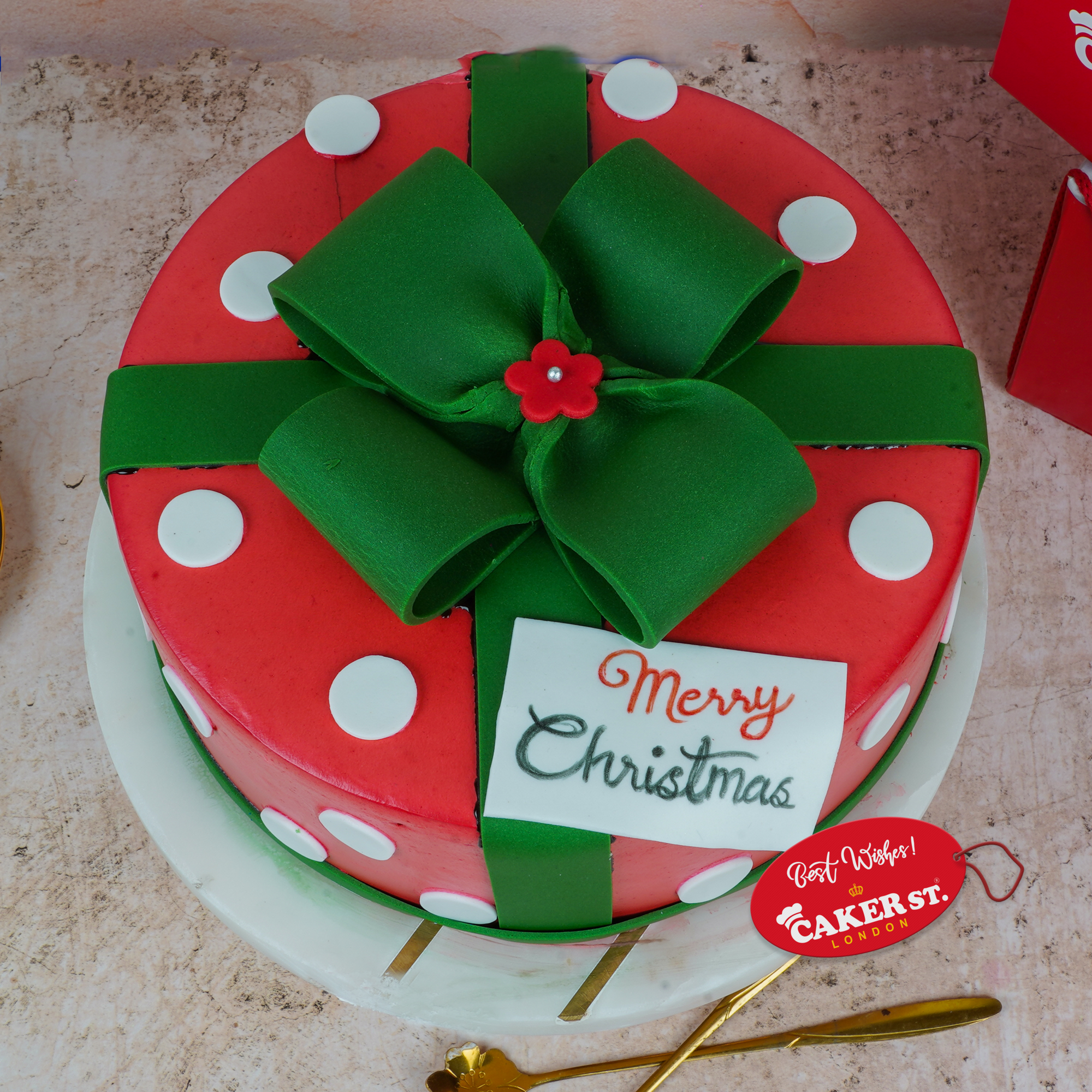 Christmas Gift Box Cake | Festive Holiday Cake
