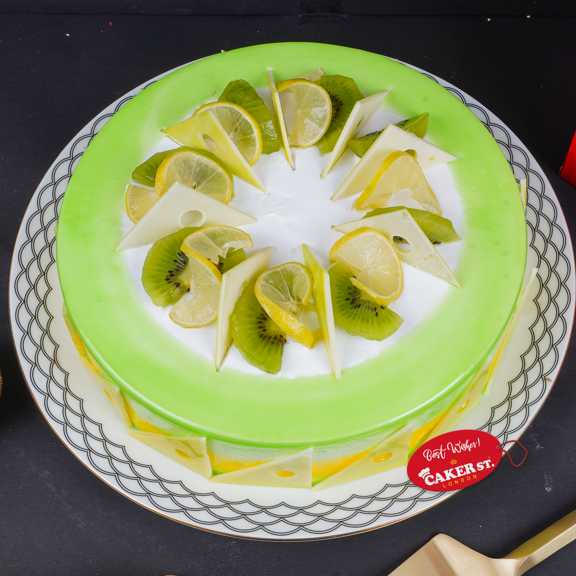 Lemon & Kiwi Fresh Fruit Birthday Cake