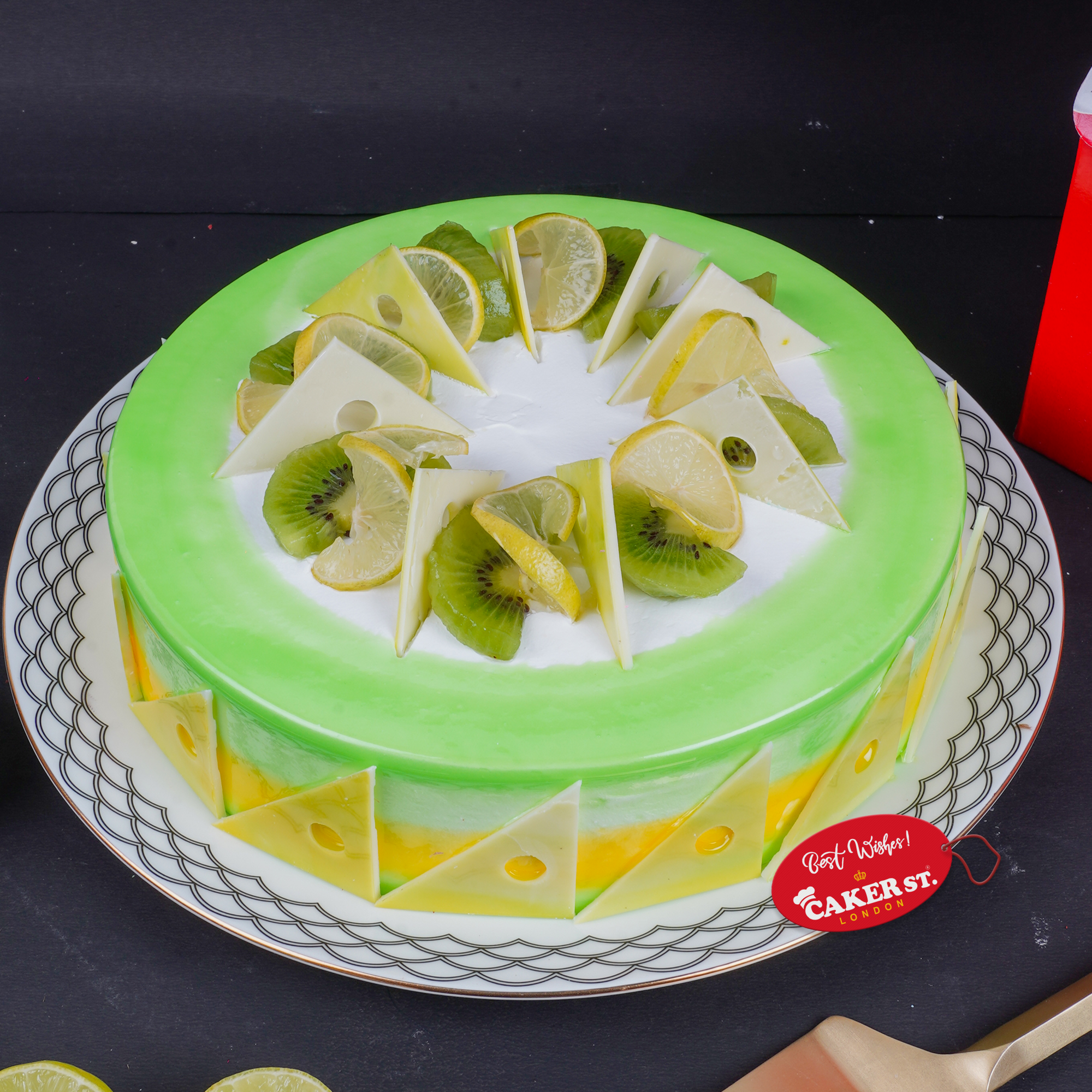 Lemon & Kiwi Fresh Fruit Birthday Cake